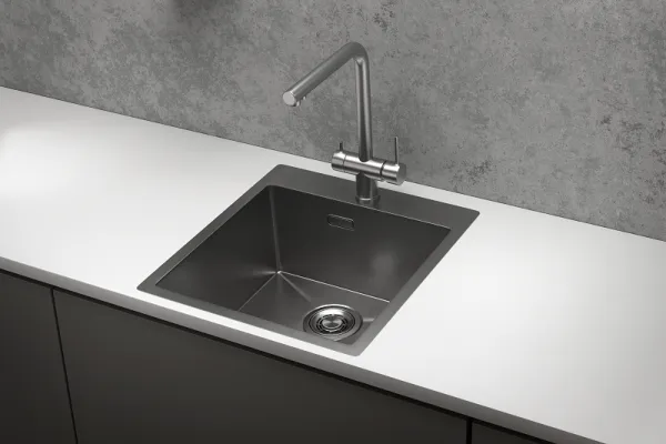 4600, СТАЛЬ САТИН, стальная кухонная мойка