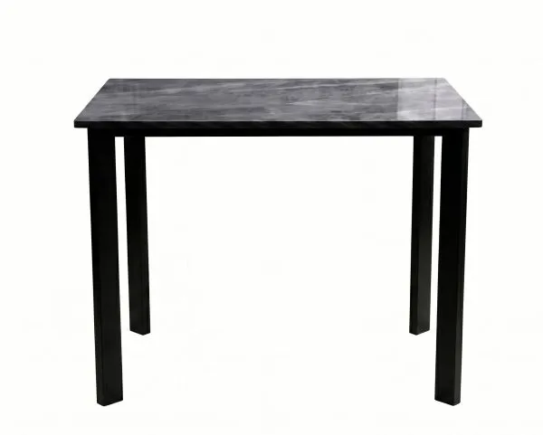 Стол DikLine DKT90 Керамика серый глянец (italian middle grey)/подстолье черное/опоры черные
