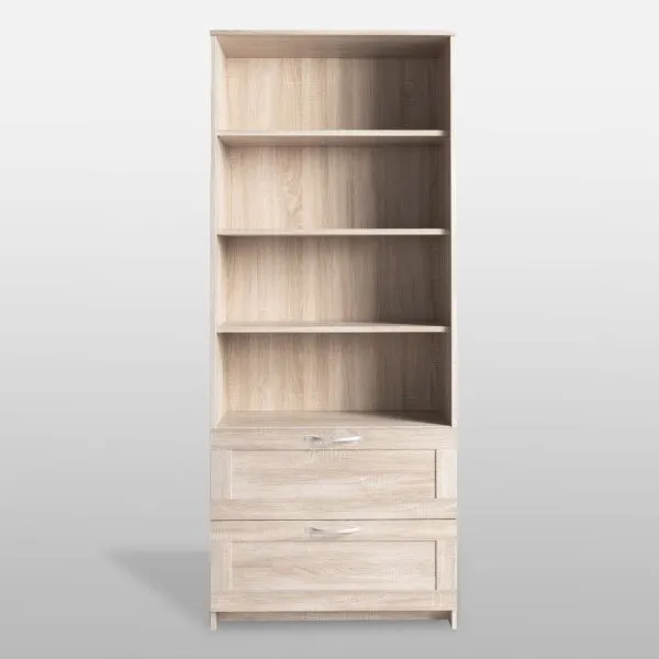 2.02.07.110.3 СИРИУС стеллаж 2 ящика 78х190 сонома RU