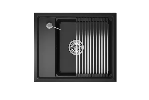 KS-6004, АЛЮМИНИУМ, кухонная мойка, кварц