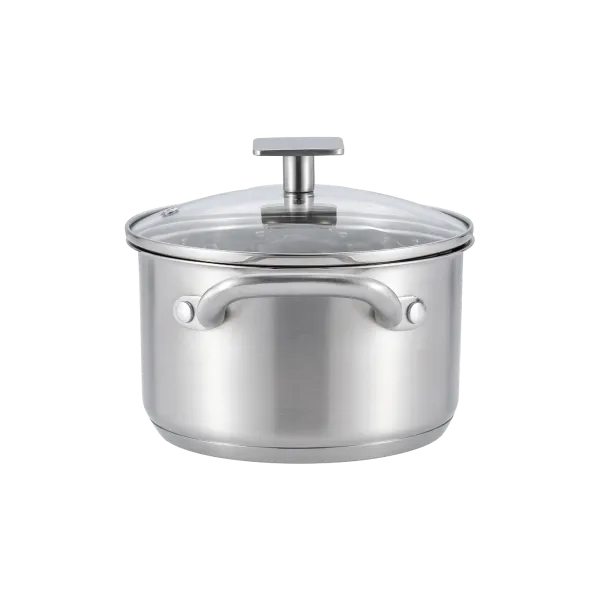 Кастрюля MAUNFELD FLORENCE MF19FR01CR из нержавеющей стали со стеклянной крышкой, 16 см, 1,9 л