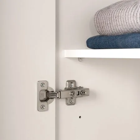 S01194 Варма Стор 105 шкаф распашной с зеркалом 222х105х57, белый