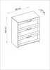 2.02.02.050.1 СИРИУС комод "3 ящика белый RU"