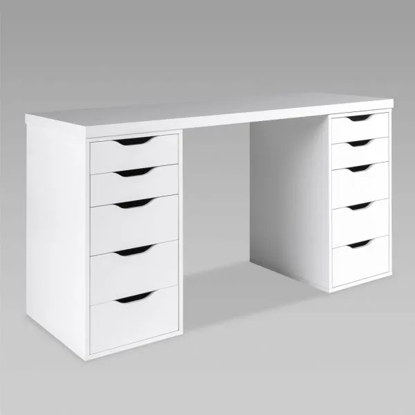 S00470 Ингар 2/55 стол письменный 140x75x55, белый