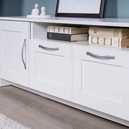 2.02.03.330.1 СИРИУС тумба 2 двери и 2 ящика 156х47 белая RU