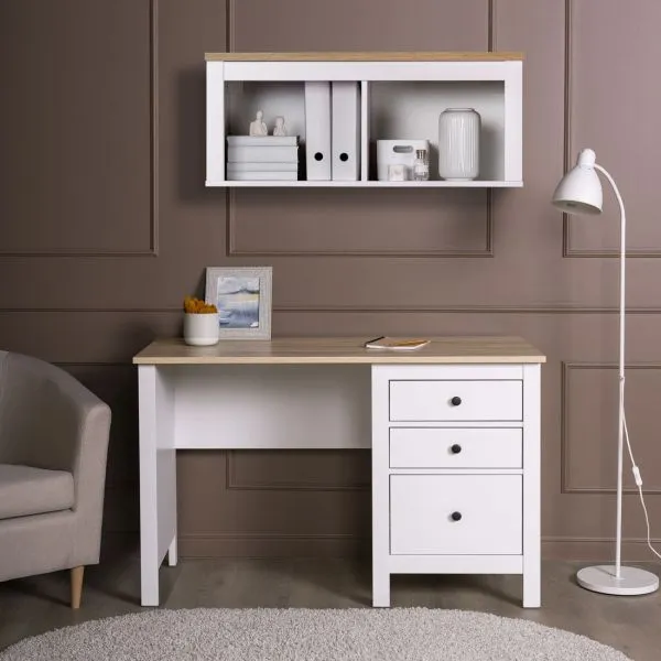 2.08.06.160.14 САГА стол письменный 120х56 белый/ясень