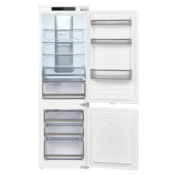 Встраиваемый холодильник NO FROST с инвертором MAUNFELD MBF17754NFWHGR LUX Inverter Белый