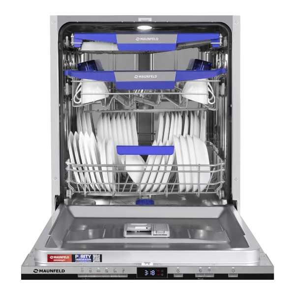 Посудомоечная машина с авто-открыванием MAUNFELD MLP60230 Light Beam Inverter Wi-Fi Нержавеющая сталь