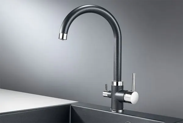 2168, ШВАРЦ (чёрный металлик), СМЕСИТЕЛЬ КУХОННЫЙ