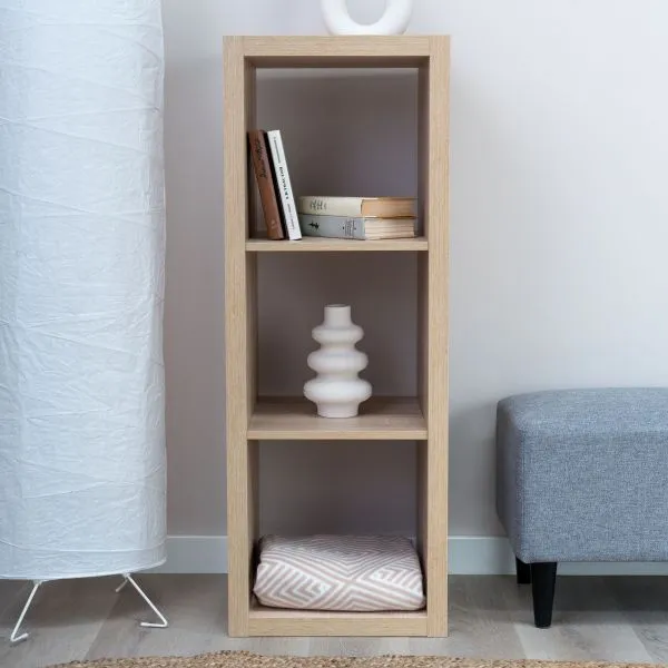 S00616 Фора 3 стеллаж 112х41х38, дуб беленый