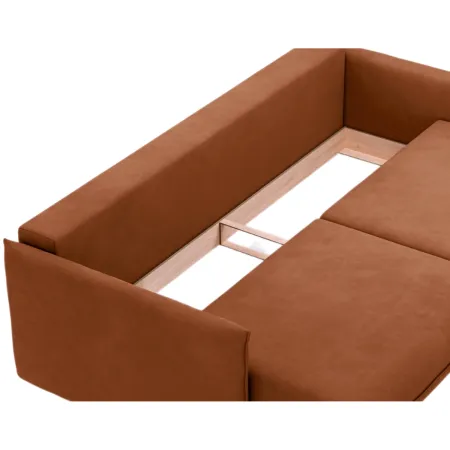 СКАНДИ Диван тканевый прямой терракотовый