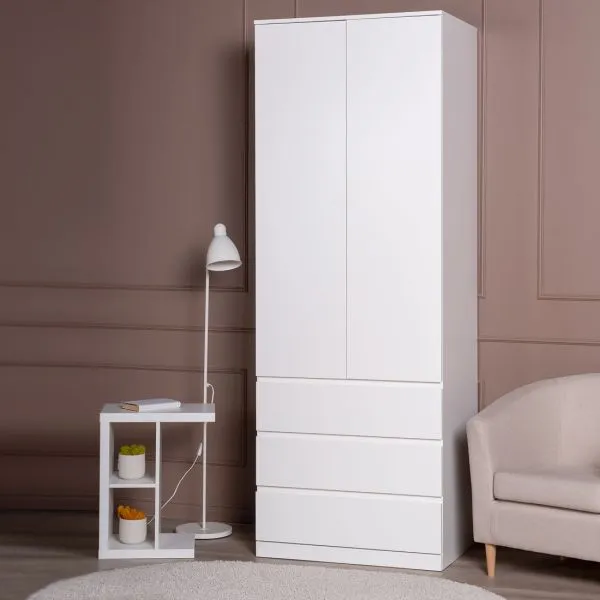 S01187 Варма Стор 80 шкаф распашной 222х80х57, белый