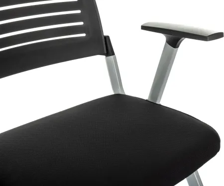 Стул Бюрократ X-Click-PP черный со столиком на ножках металл серый