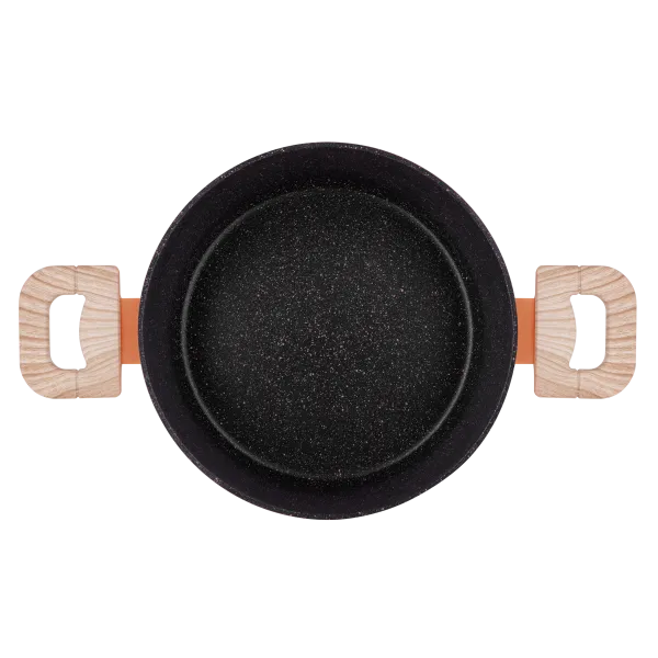 Кастрюля MAUNFELD MARTA MCS22FA06CL из кованого алюминия со стеклянной крышкой, 20 см, 2,2 л. Коралловый