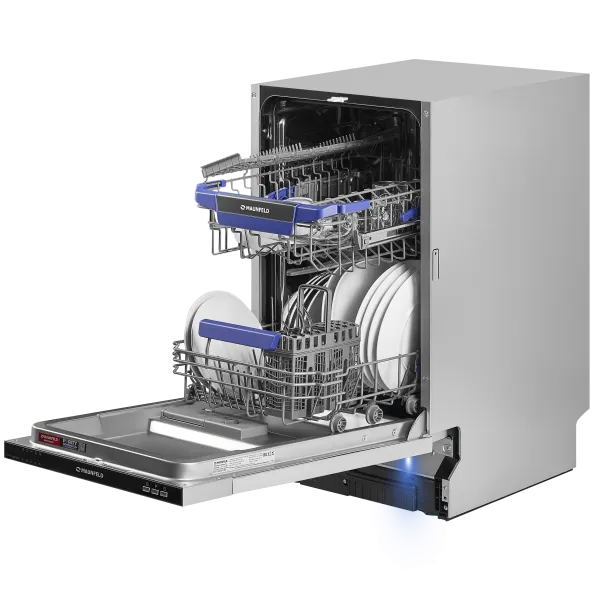 Посудомоечная машина c лучом на полу MAUNFELD MLP-08I Light Beam Нержавеющая сталь