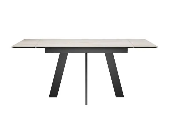 Стол DikLine DKM110 Керамика глянец белый Iceladic white jade (Ostra bianco light)/подстолье черное