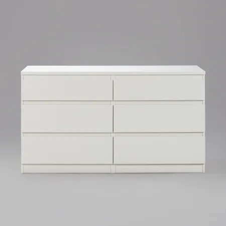 2.03.02.080.1 КАСТОР комод 6 ящиков RU белый