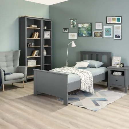 2.08.04.050.4 САГА кровать одинарная 90х200 серая