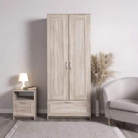 2.02.01.240.3 СИРИУС шкаф для одежды 2 двери и 1 ящик сонома RU