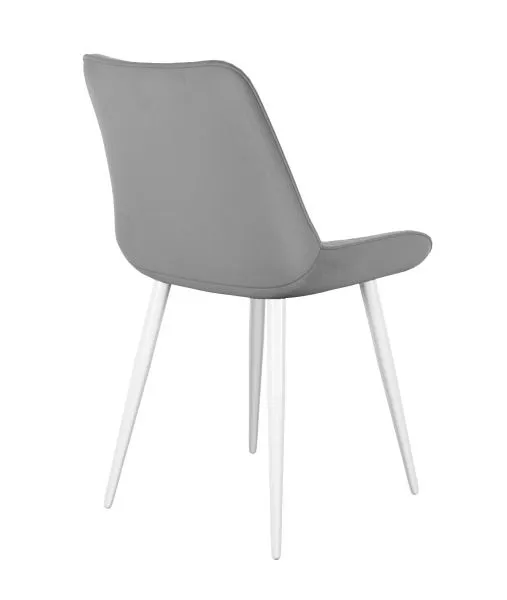 Стул DikLine 226 поворотный B22 GREY, ножки белые