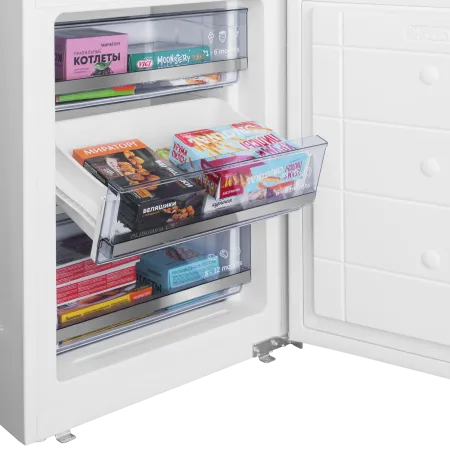 Встраиваемый холодильник NO FROST с инвертором MAUNFELD MBF19354NFWGR LUX Inverter Белый