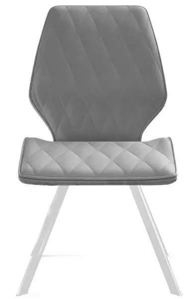 Стул DikLine 243 B22 GREY поворотный/ ножки белые