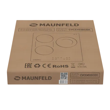 Электрическая варочная панель с объединением зон Bridge MAUNFELD CVCE453BDBK Черный