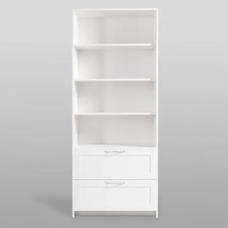 2.02.07.110.1 СИРИУС стеллаж 2 ящика 78х190 белый RU