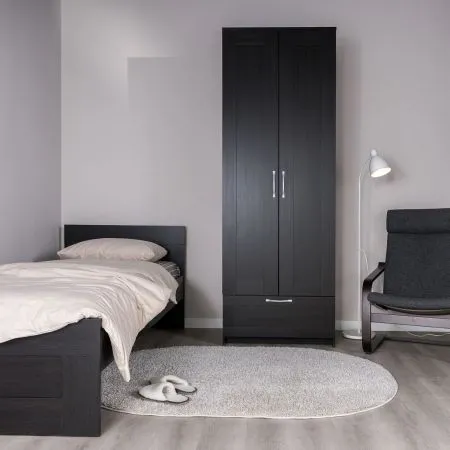 2.02.01.470.5 СИРИУС шкаф 2 двери и 1 ящик 78х59х220 Дуб Венге RU