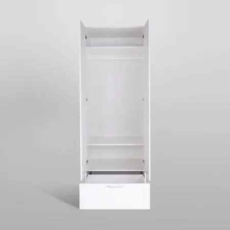 2.02.01.470.1 СИРИУС шкаф 2 двери и 1 ящик 78х59х220 белый RU