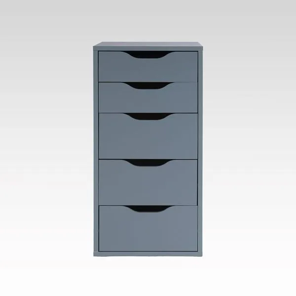 S01026 Ингар 5 комод 36x71x53, серо-бирюзовый