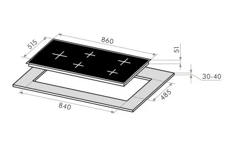 Газовая варочная панель MAUNFELD EGHS.95.33CS\G Нержавеющая сталь