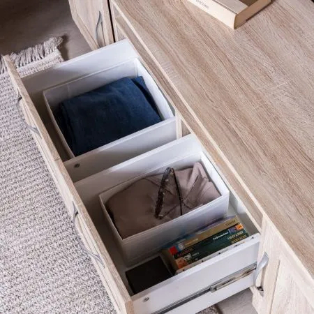 Тумба СИРИУС под телевизор напольня широкая с двумя ящиками, цвет Дуб Сонома