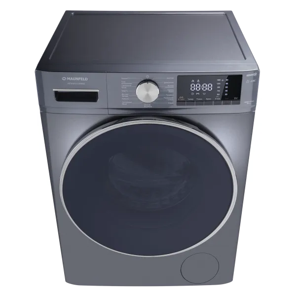 Стиральная машина c инвертором MAUNFELD MFWM1410SB02 Черная нержавеющая сталь