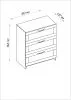 2.02.02.050.1 СИРИУС комод "3 ящика белый RU"