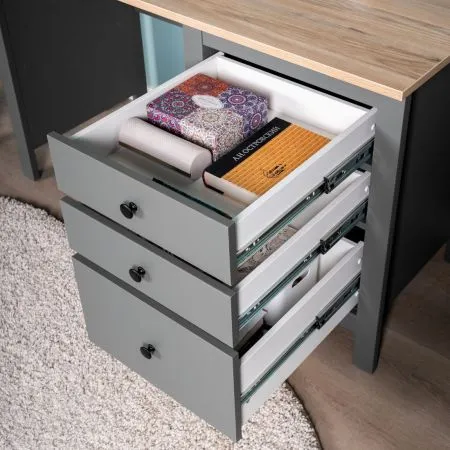 2.08.06.160.15 САГА стол письменный 120х56 серый/ясень