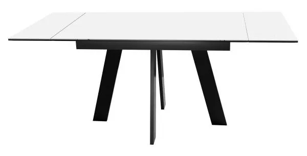Стол DikLine DKM120 Керамика Mono white (белый матовый)/подстолье черное