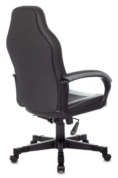 Кресло игровое Zombie GAME 17 черный/серый ткань/эко.кожа крестов. пластик