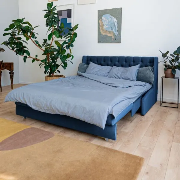 РИЧМОНД Складная кровать темно-синяя, 200