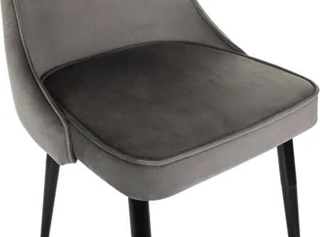 Стул для дома Бюрократ CH-K4_2 комплект 2шт т.серый Holland 18 металл черный на ножках (CH-K4_1/HL18_2)