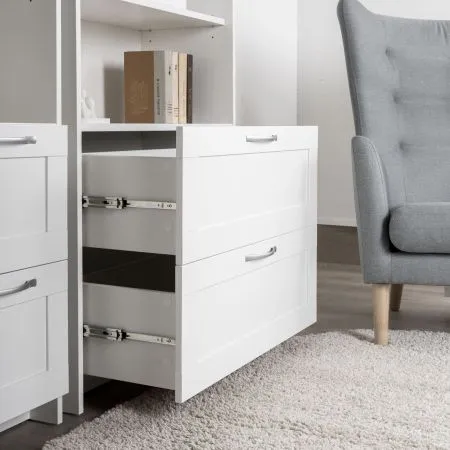 2.02.07.110.1 СИРИУС стеллаж 2 ящика 78х190 белый RU