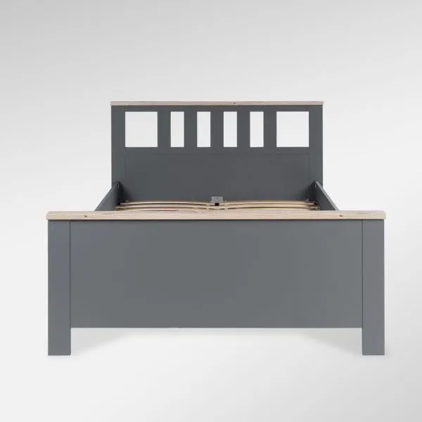 2.08.04.060.15 САГА кровать двойная 140х200 серая/ясень