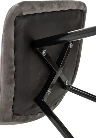 Стул для дома Бюрократ CH-K1 т.серый Holland 18 металл черный на ножках (CH-K1_1/HL18)