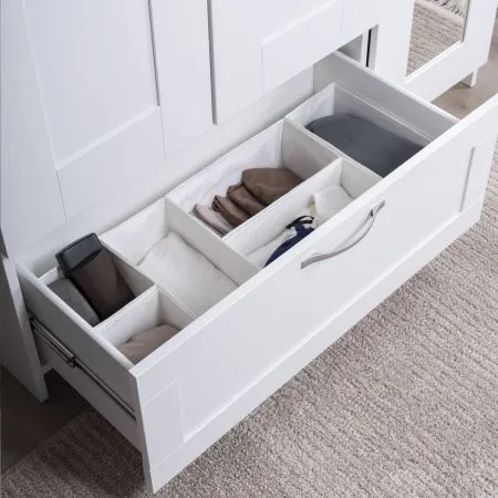 2.02.01.030.1 СИРИУС шкаф комбинированный "3 двери и 1 ящик белый RU" (с 1 зеркалом)