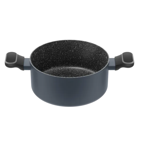 Кастрюля MAUNFELD FRIDA MCS29FA02DG из кованого алюминия со стеклянной крышкой, 20 см, 2,9 л. Графитовый