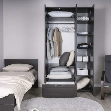 2.02.01.510.5 СИРИУС шкаф 3 двери и 1 ящик 117х59х220 Дуб Венге RU (с 1 зеркалом)