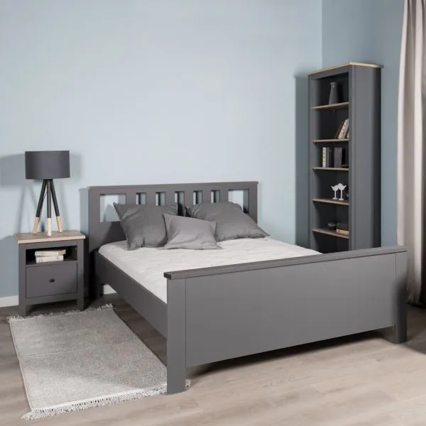 2.08.04.070.4 САГА кровать двойная 160х200 серая