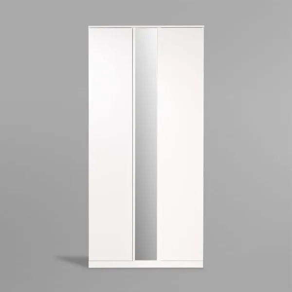 S01194 Варма Стор 105 шкаф распашной с зеркалом 222х105х57, белый