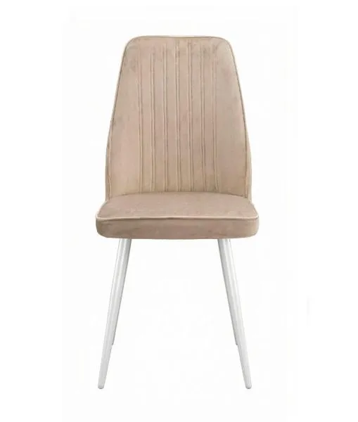 Стул DikLine 327 поворотный B03 BEIGE, ножки белые