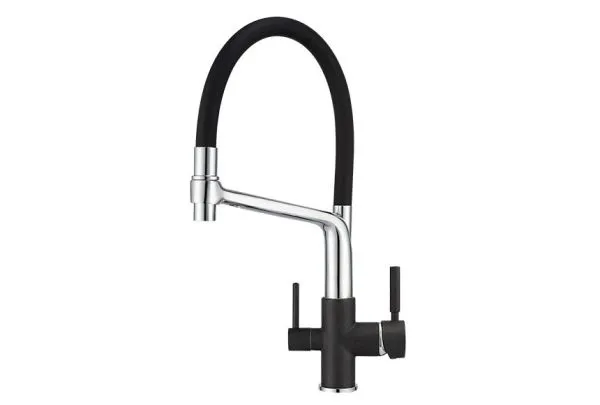 0083, ЧЁРНЫЙ, СМЕСИТЕЛЬ КУХОННЫЙ